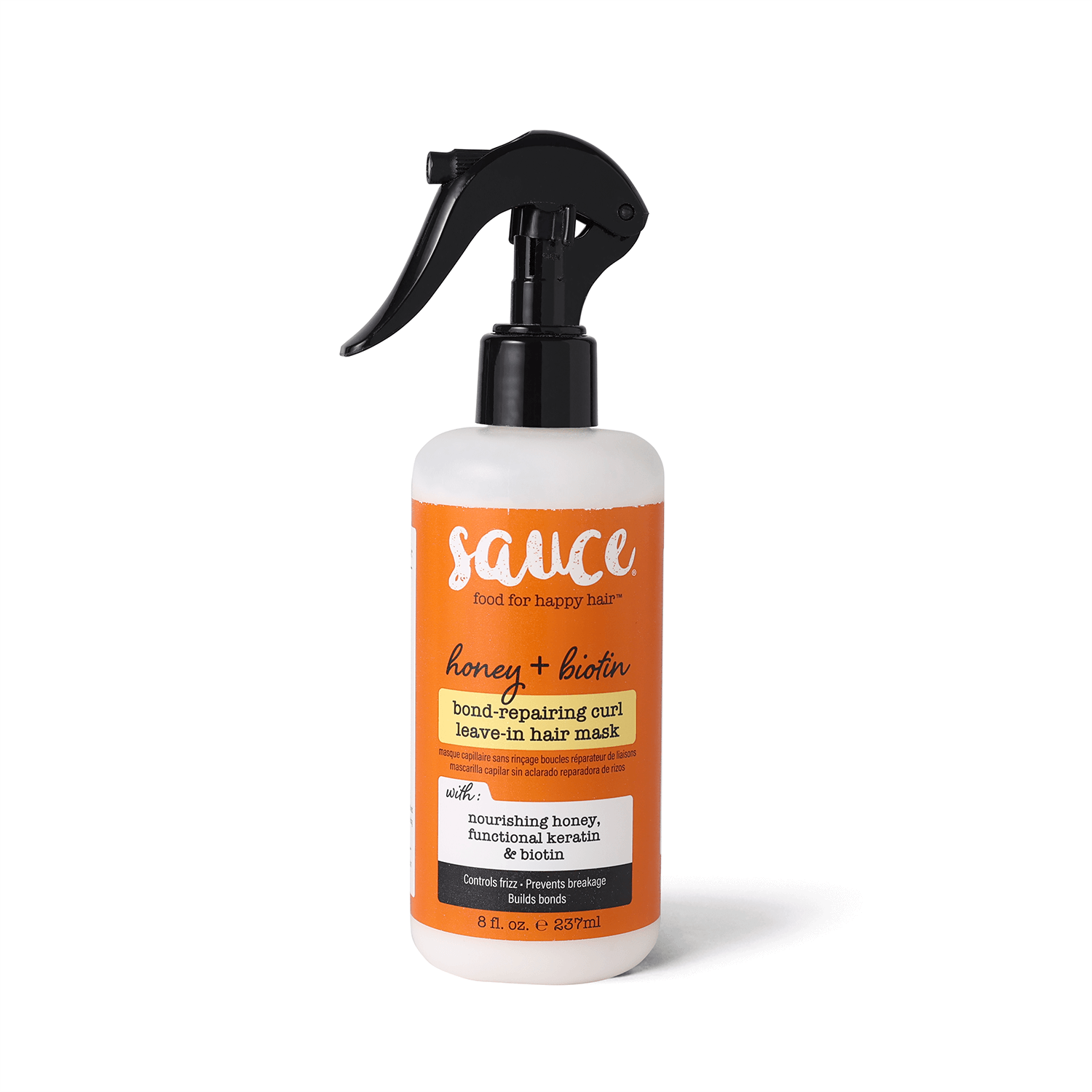 Sauce Beauty Honey + Biotin Bond-Repairing Curl Leave-In Hair Mask 8 Fl Oz