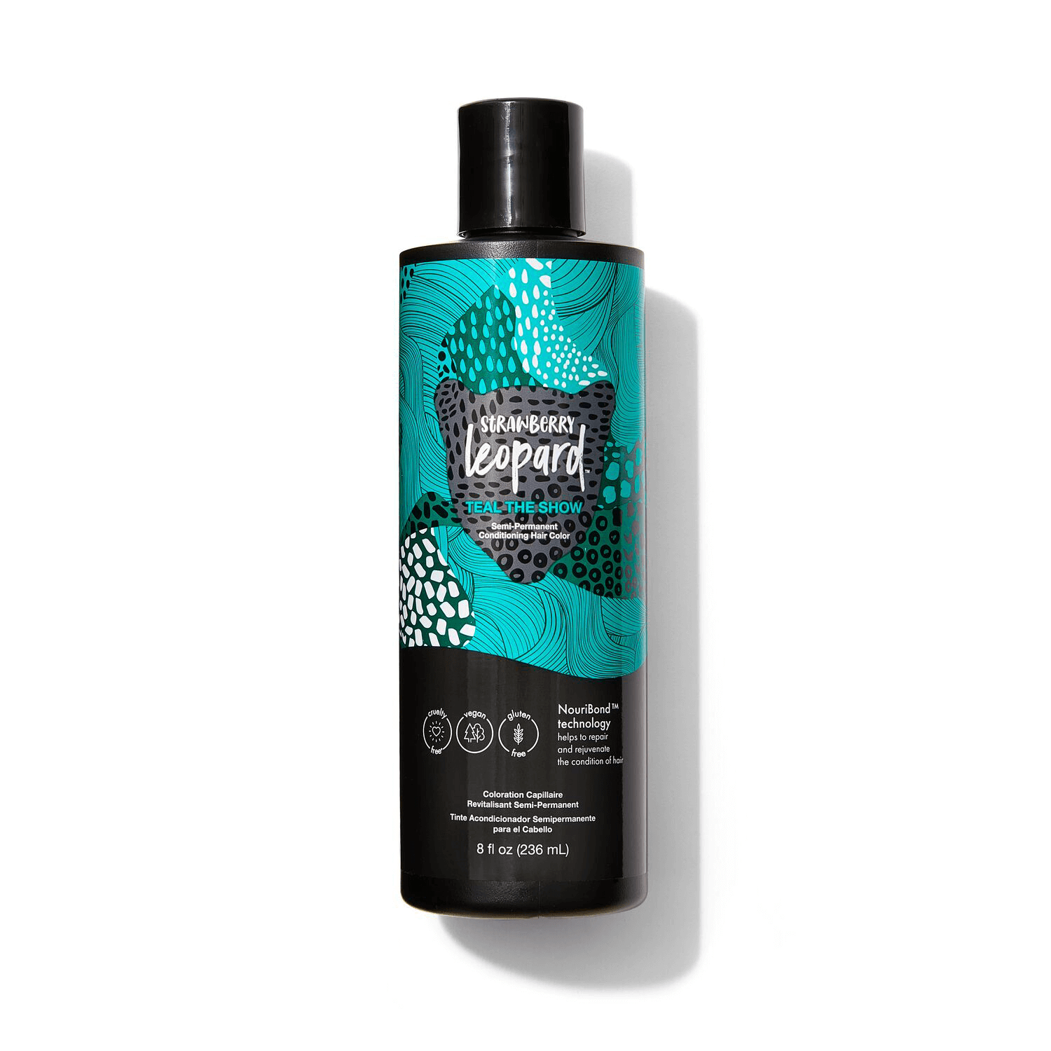 Strawberry Leopard Teal the Show Semi Permanent Conditioning Hair Color 8 oz