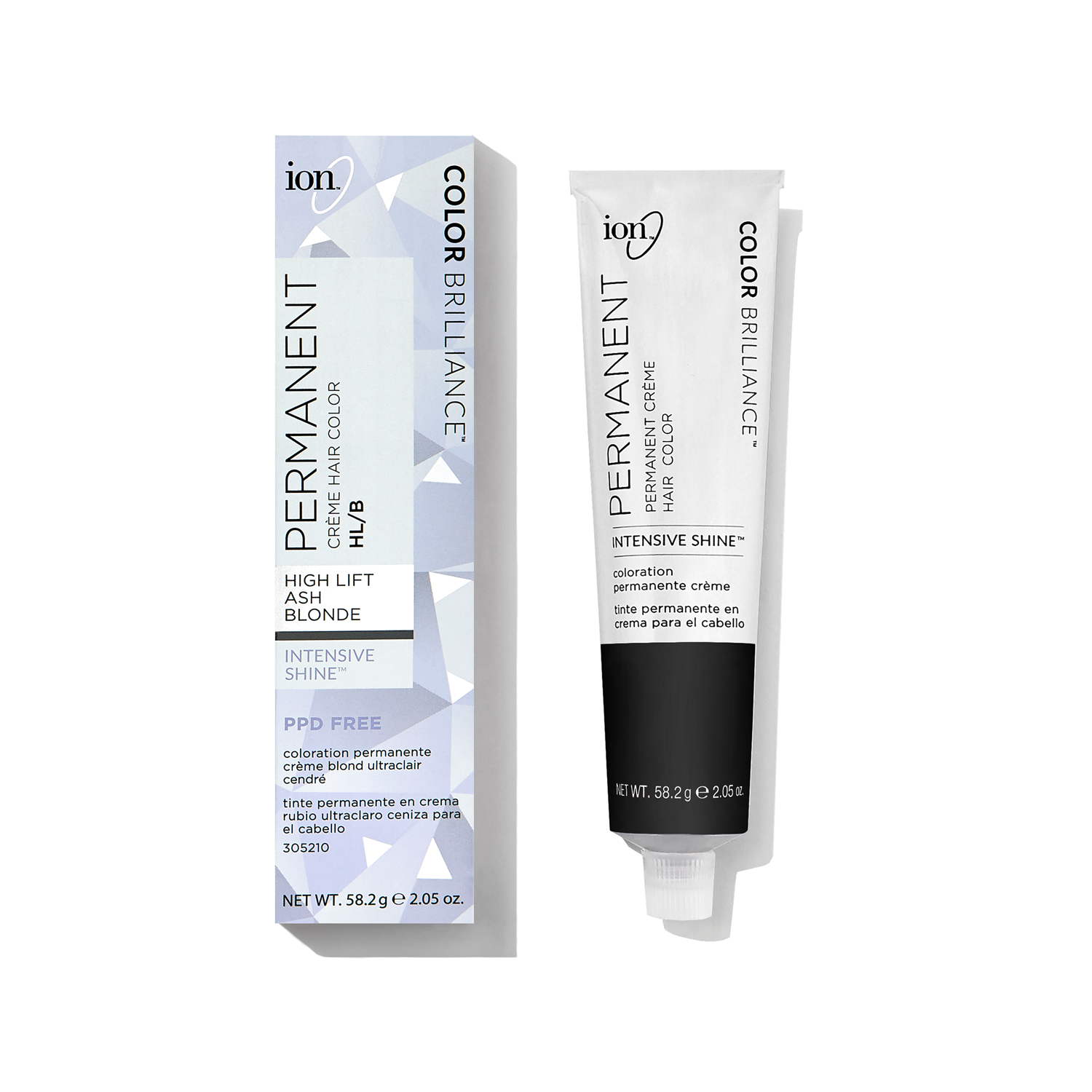 Ion HL-B High Lift Ash Blonde Permanent Creme Hair Color 2.05 Oz