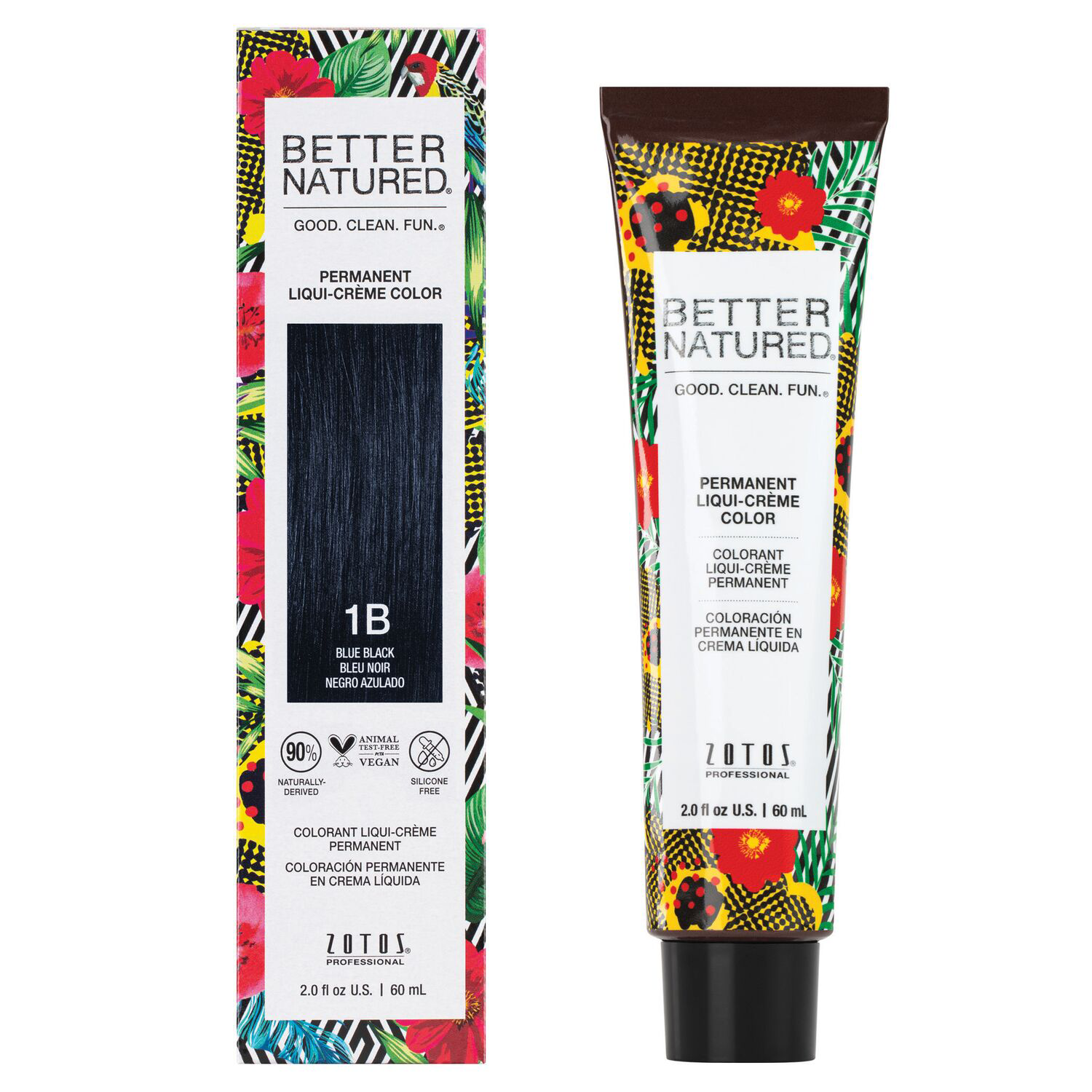 Better Natured 1B Blue Black Permanent Liqui-Crème Hair Color