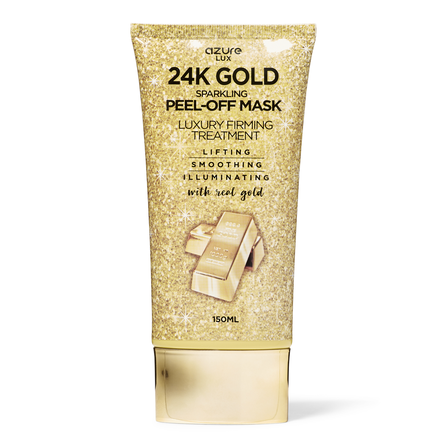 Azure Cosmetics 24K Gold Sparkling Peel Off Mask 5 Fl Oz - 987