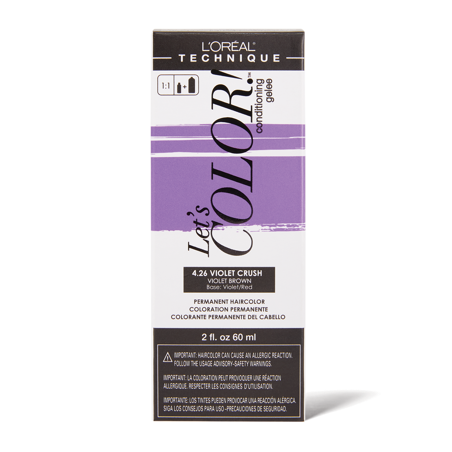 L'Oreal Let's COLOR! Conditioning Gelee Permanent Haircolor 4.26 Violet Crush