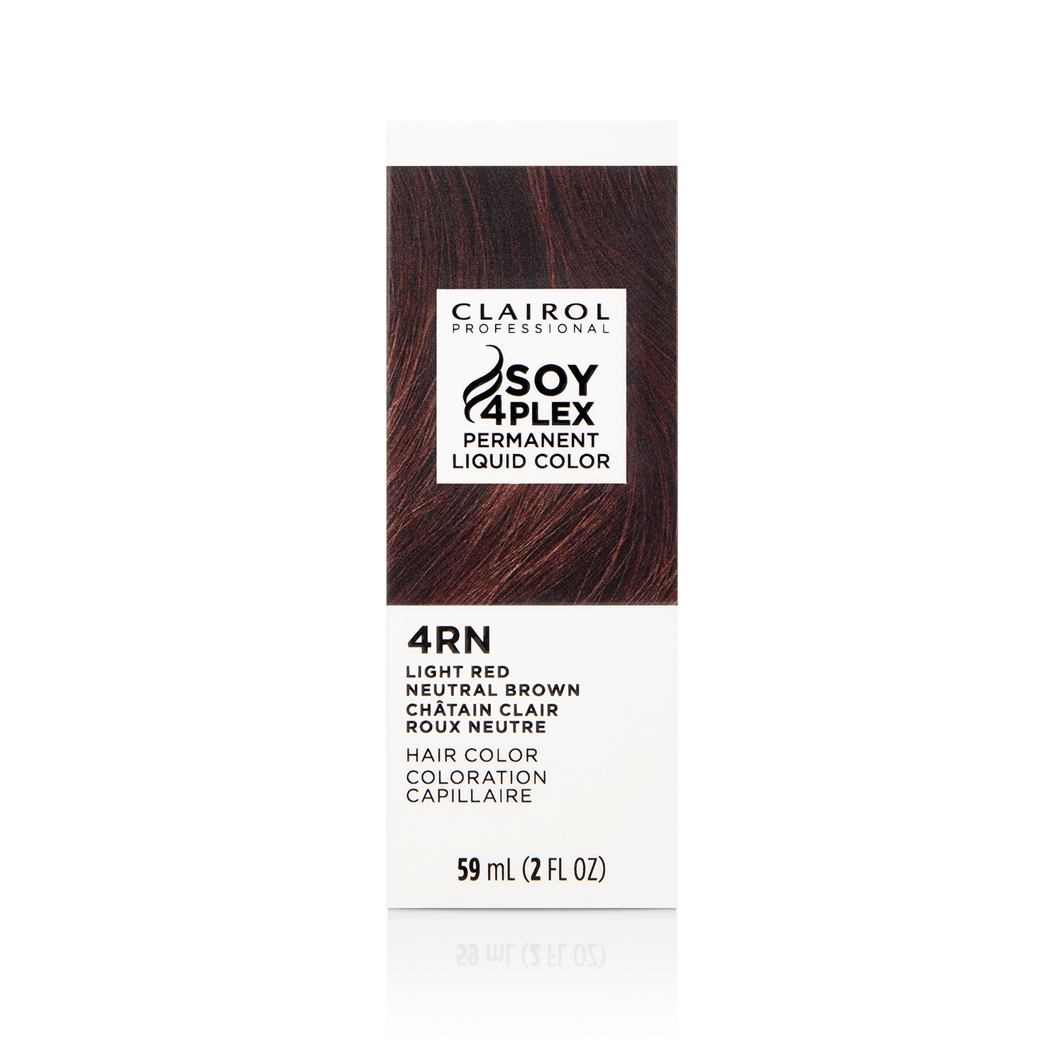 Clairol Professional 4RN Light Red Neutral Brown Permanent Liquid Hair Color 2 oz