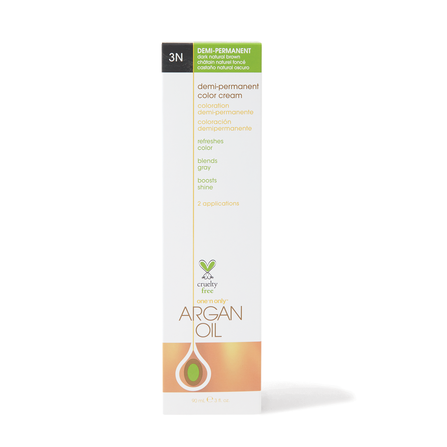 One 'n Only Argan Oil Demi Permanent Color Cream 3N Dark Natural Brown