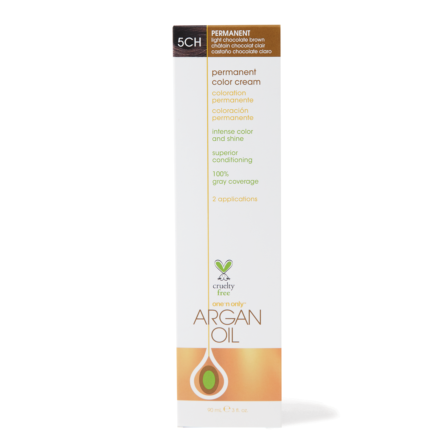 One 'n Only Argan Oil Permanent Color Cream 5CH Light Chocolate Brown - One 'n Only