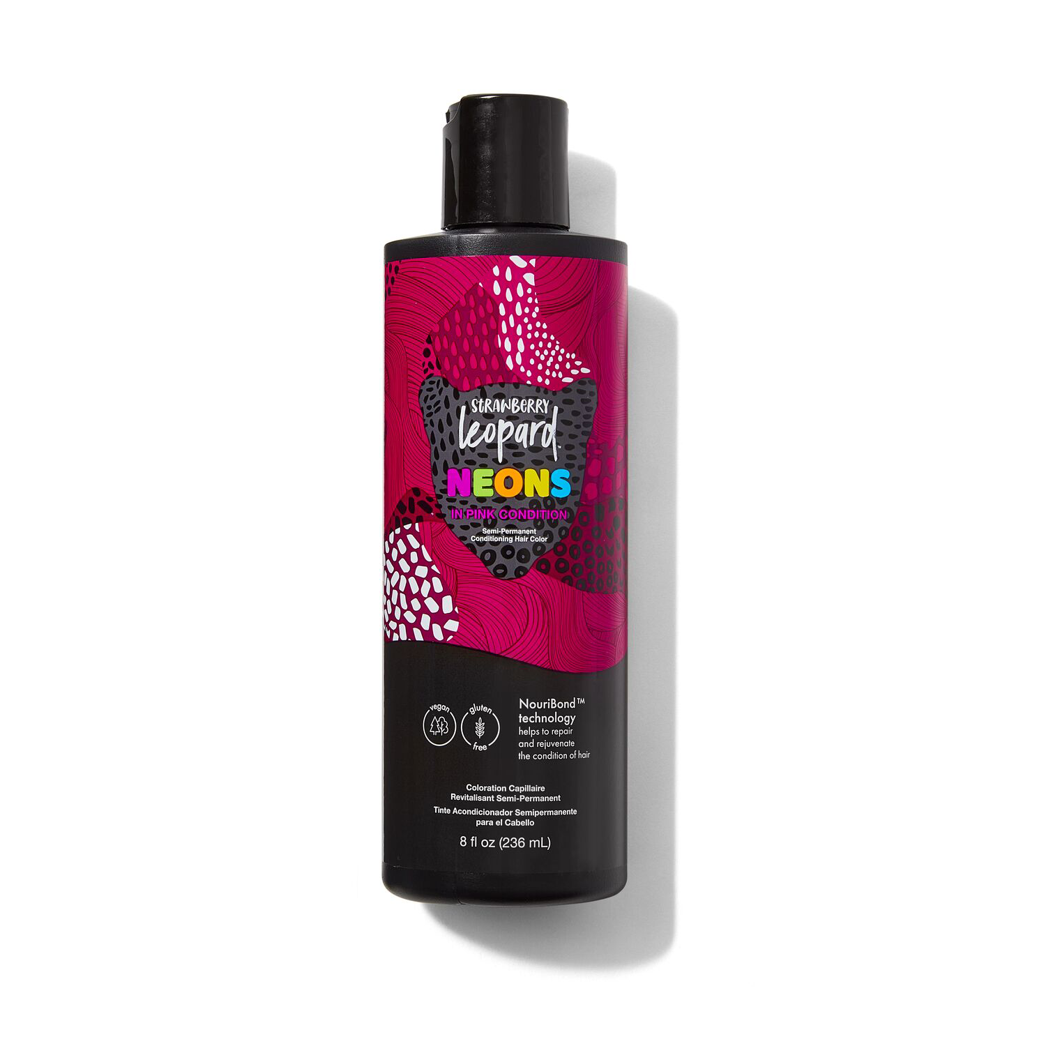 Strawberry Leopard In Pink Condition Neon Semi Permanent Conditioning Hair Color 8 Fl Oz