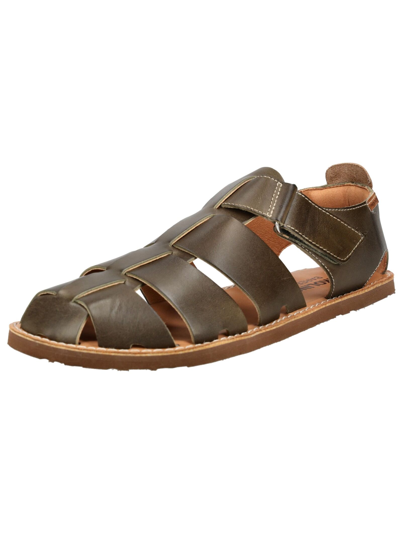 Sandale PIKOLINOS "PIKOLINOS Sandalen Leder", Herren, Gr. 46, dunkelbraun, Leder, Schuhe Sandale