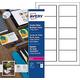 Avery Quick&Clean Visitenkarten doppelseitig bedruckbar seidenglänzend, Für Laserdrucker