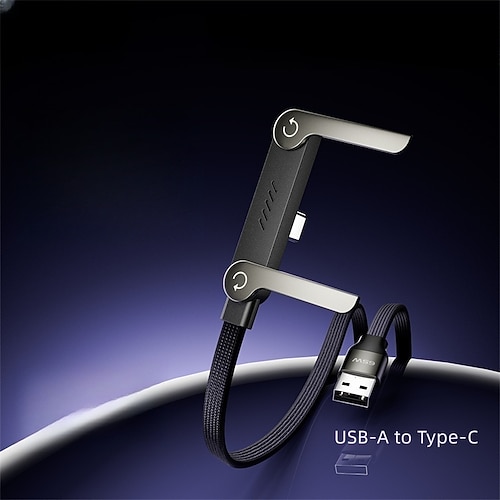 Cavo dati con supporto pieghevole, cavo di ricarica 2 in 1, supporto regolabile multi-angolo, cavo di ricarica rapida e sincronizzazione dati per smartphone, tablet, laptop e dispositivi di gioco