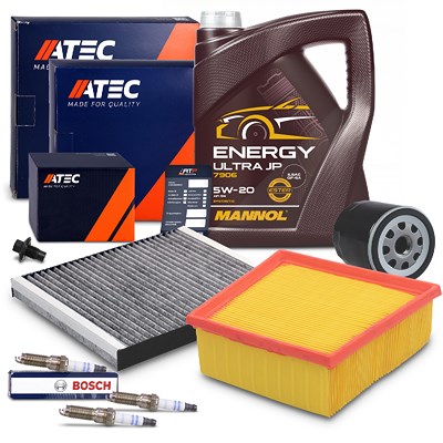 Atec Inspektionspaket SET C + 5L 5W-20 Motoröl [Hersteller-Nr. 40669742] für Ford
