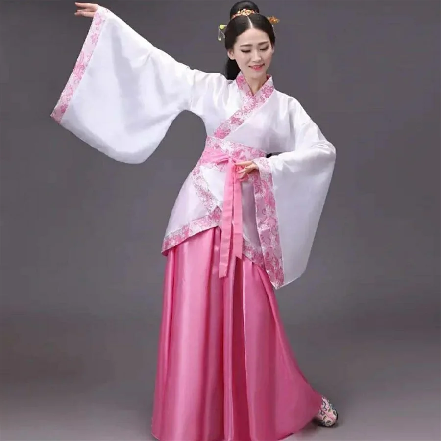 Chinesische Seidenrobe Kostüm Mädchen Frauen Kimono China Traditionelles Vintage Ethnisches antikes Kleid Tanzkostüm Hanfu chinesisches Kleid