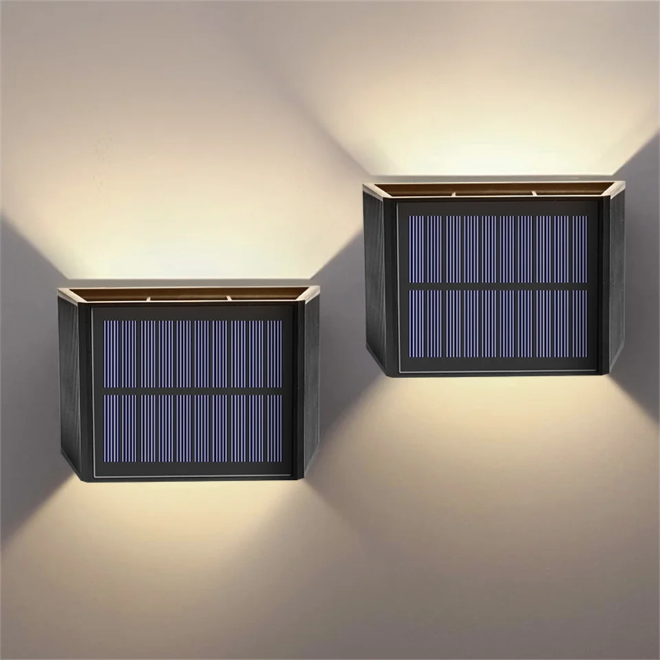 Außenwandleuchten Außen-/Innen-LED-Außenwandleuchten Leuchten für den Außenbereich IP65 Wasserdichtes quadratisches Up- und Down-Licht aus Aluminium Image