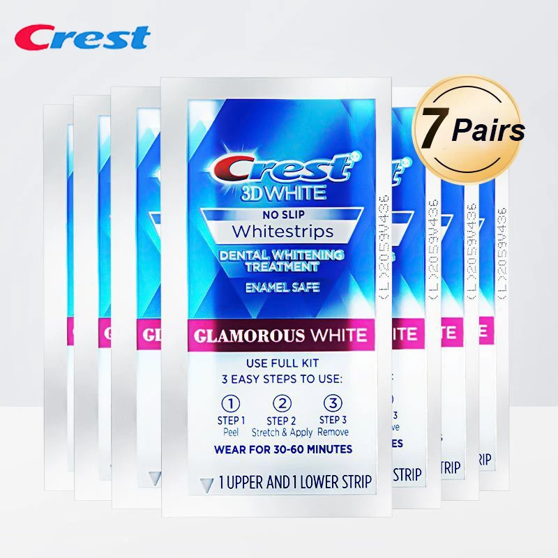 Crest Professionelle Zahnaufhellungsstreifen, Emaille, sicher, keine Schmerzempfindlichkeit, Zahnaufhellungsstreifen, 14/28 Streifen Image