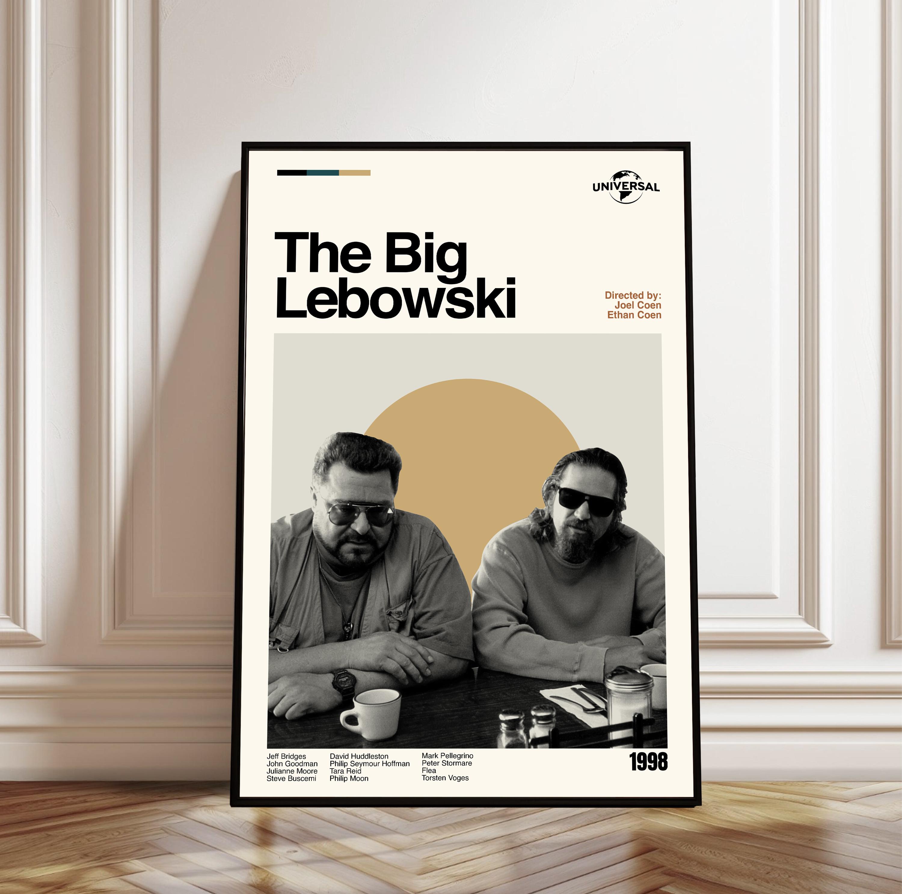 Poster del Grande Lebowski - Poster del film - Arte moderna di metà secolo - Stampa minimalista - Poster retrò - Stampa vintage - Arte murale - Regalo