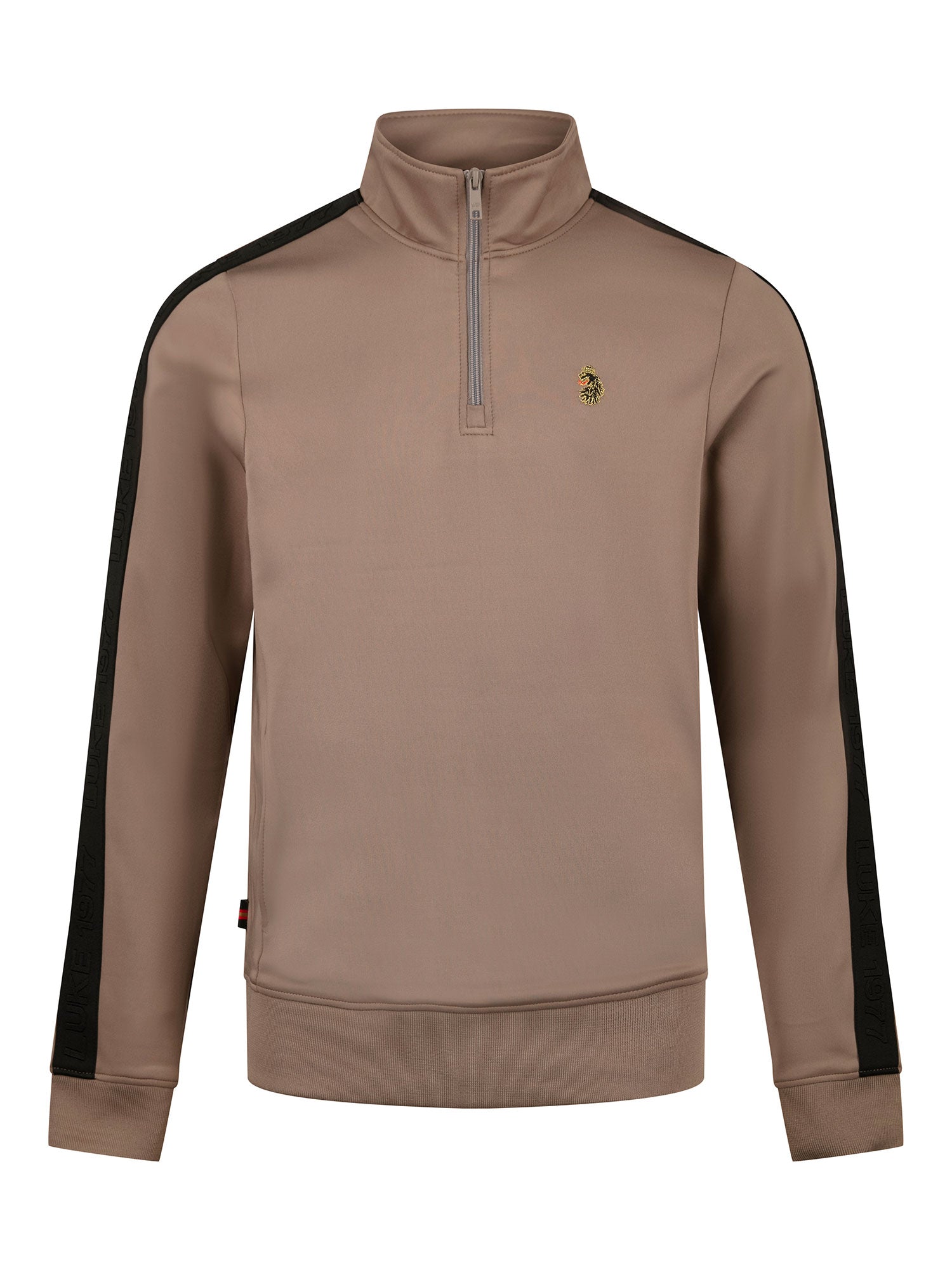 Luke 1977 Mens Tttqr Quarter Zip Hardnut Sweatshirt - Brown - Size 3XL | Luke 1977 Sale | Discount Designer Brands