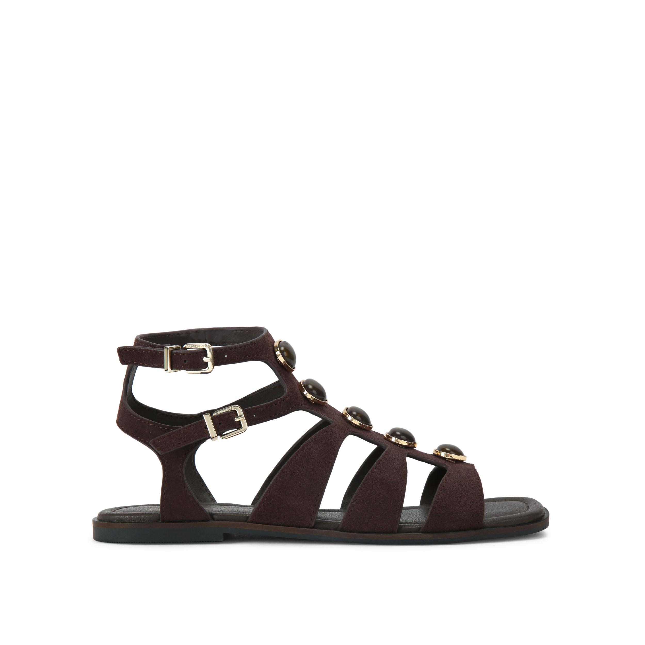 KG Kurt Geiger Womens Suede Roa Sandals - Brown - Size UK 4 | KG Kurt Geiger Sale | Discount Designer Brands