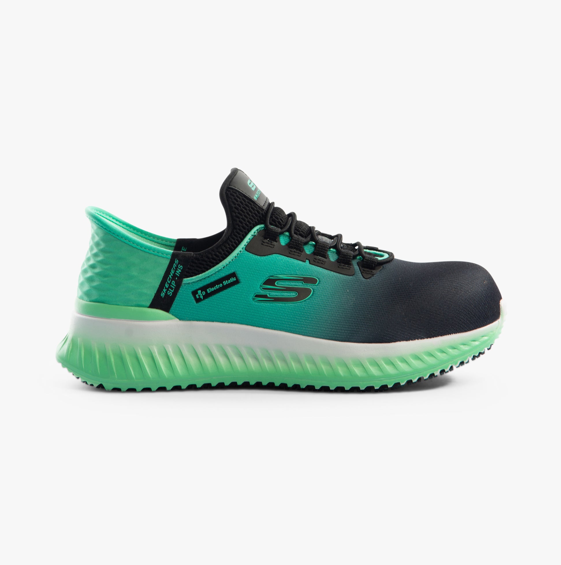 Skechers 108152EC/BKTL Tilido - Ombray Womens Trainers Black/teal - Blue - Size UK 4.5 | Skechers Sale | Discount Designer Brands