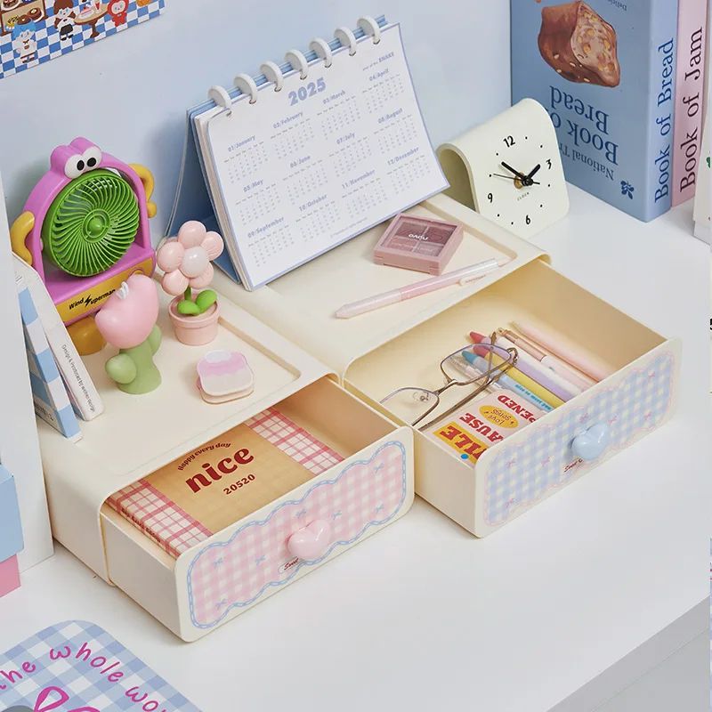 Sweetheart Girl Pink Drawer Storage Box For Desktop a