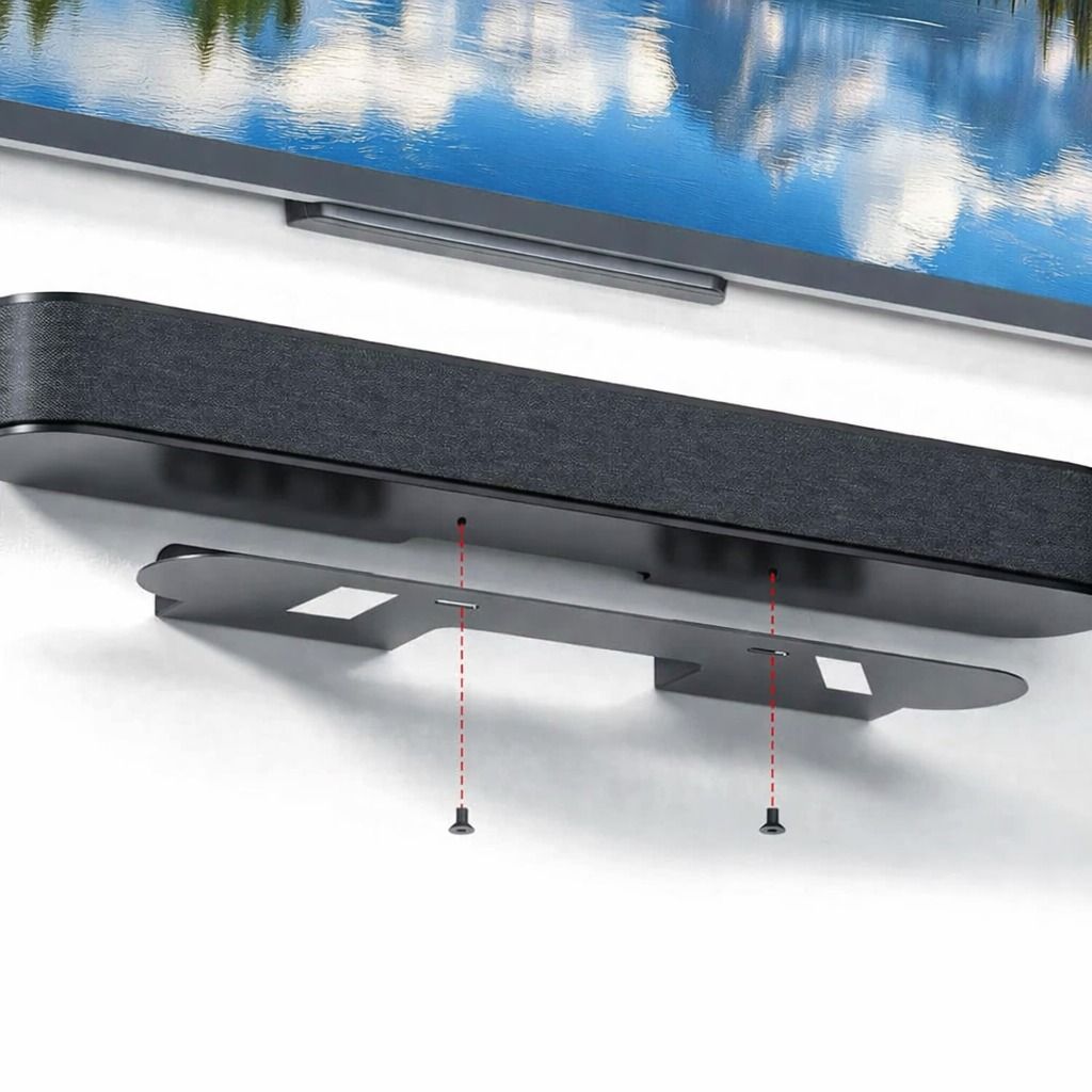 Soundbar Wall Mount For Sonos Beam Secure Steel Mounting Bracket, Easy Installation Above Or Below TV Soundbar Wall Mount For Sonos Beam Secure Steel Mounting Bracket, Easy Installation Above Or Below TV