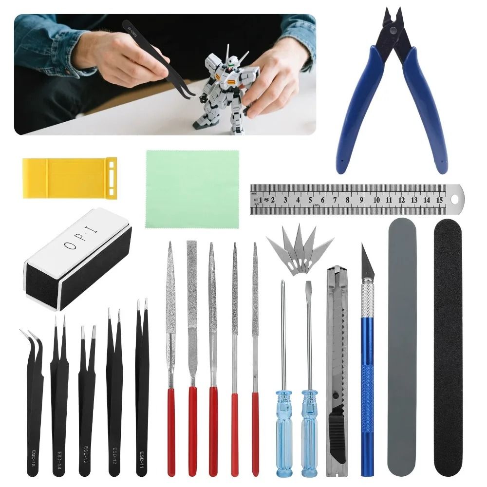 26 Piece Multifunctional Assembly Tool Kit Precision Crafting Set For Gundam & Scale Models 26 Piece Multifunctional Assembly Tool Kit Precision Crafting Set For Gundam & Scale Models