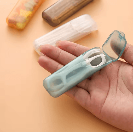 Portable Mini Toothpick Holder With Lid Compact Toothpick Storage Box For Home & Dining random Color 3pcs