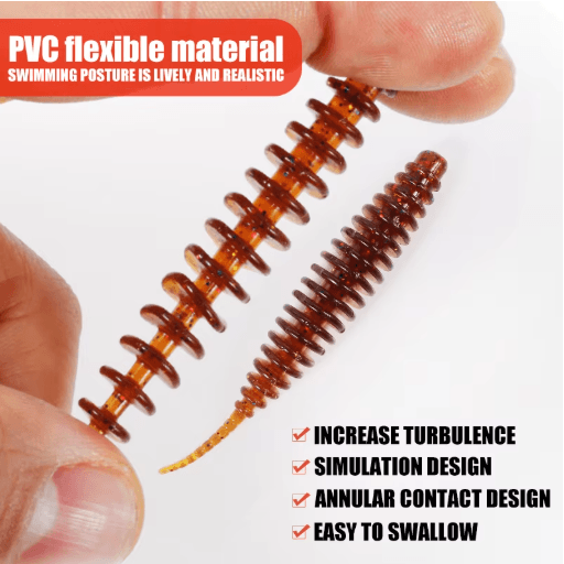 Supercontinent Tanta Soft Worm Fishing Lure 49mm 65mm For Carp And Bass PVA Friendly a3 35mm50pcs