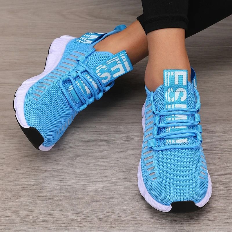 Mesh Walking Shoes Lightweight Sports Sneakers Breathable Jogging Strap Casual Shoes pink 42