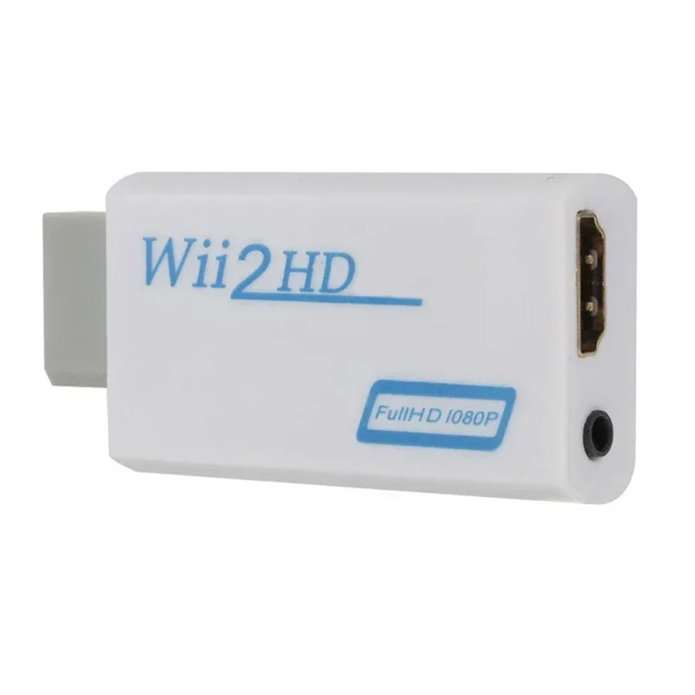 Wii To HDMI Adapter HD Converter Jack Audio Video Cable For Laptop PC HDTV Monitor black