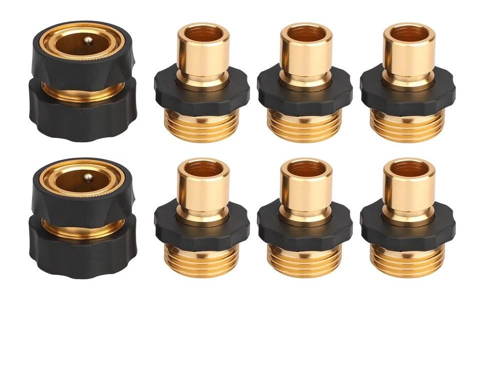 Garden Hose Quick Connect Set, Leak Proof Female Male Connectors, Universal Fit For Hoses, Sprayers, And Nozzles Garden Hose Quick Connect Set, Leak Proof Female Male Connectors, Universal Fit For Hoses, Sprayers, And Nozzles