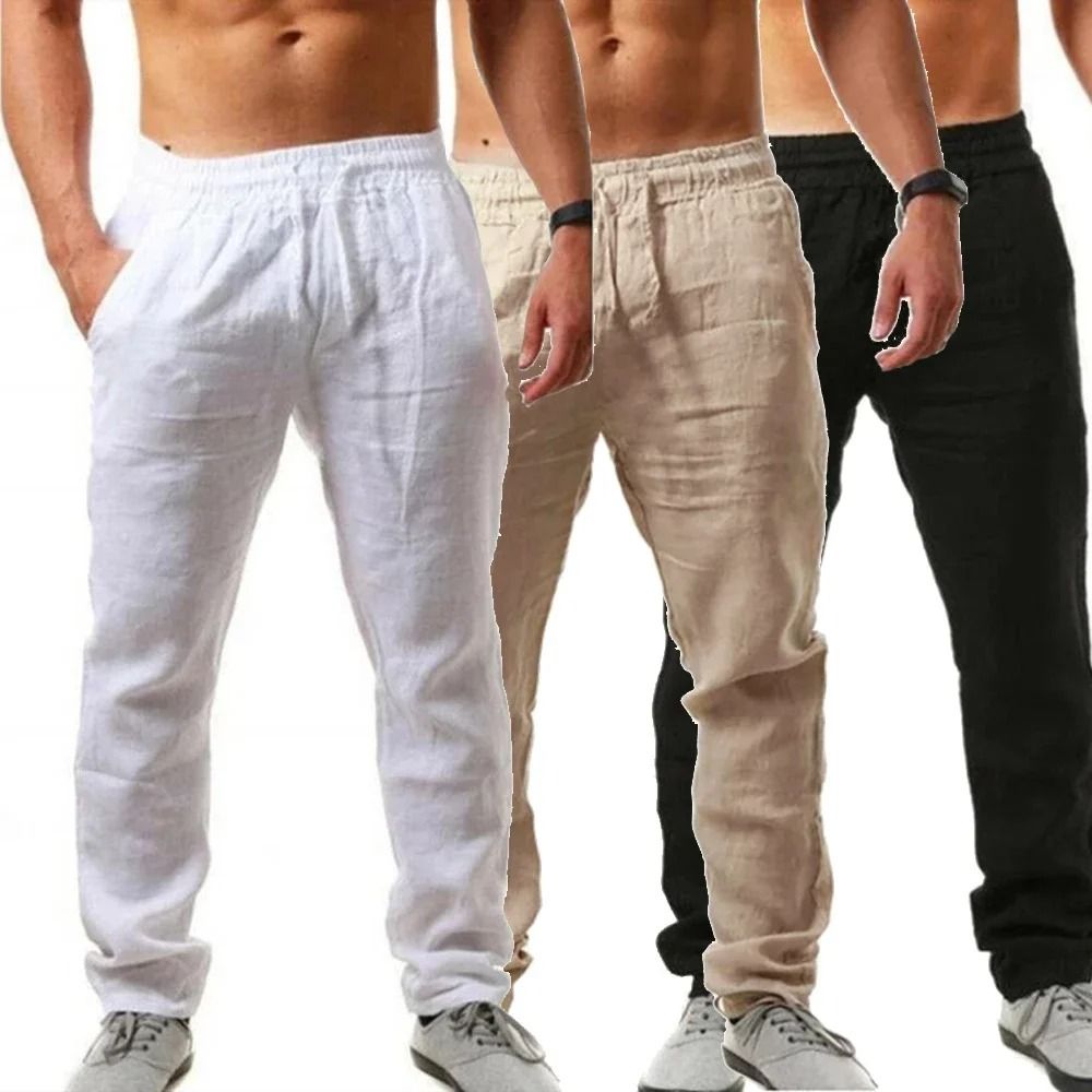Mens Summer Breathable Casual Fitness Pants sky Blue m