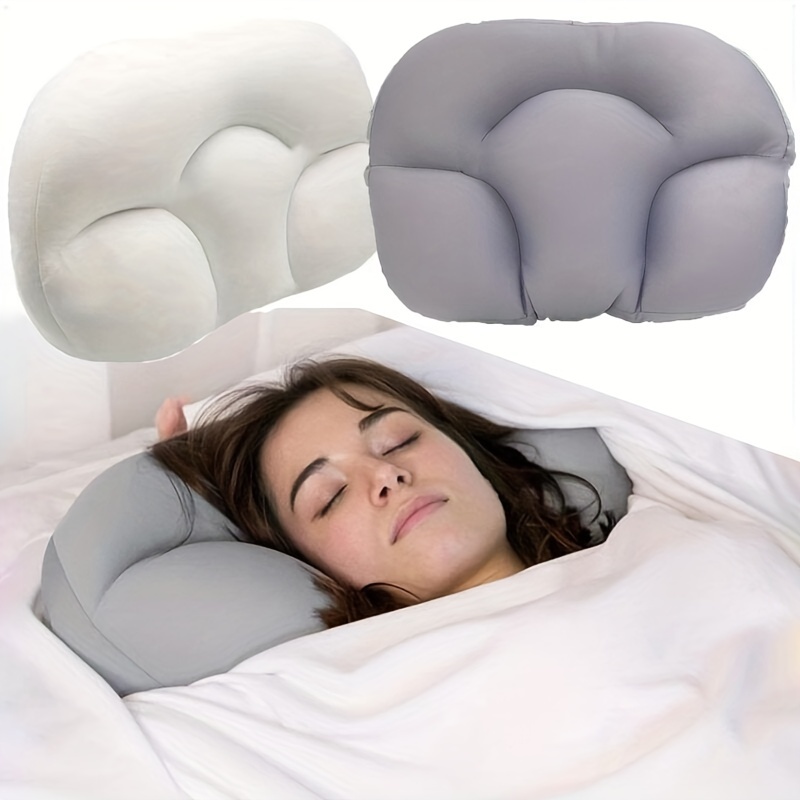 Cloud Pillow, Nap Pillow, Medium Soft Neck Support Pillow, Portable Egg Shaped Pillow white