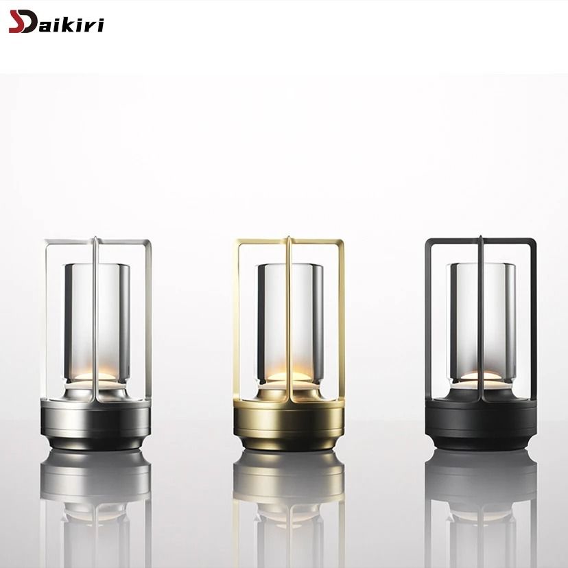 Rechargeable Touch Crystal Table Lamp LED Night Light Portable Atmosphere Lamp gold