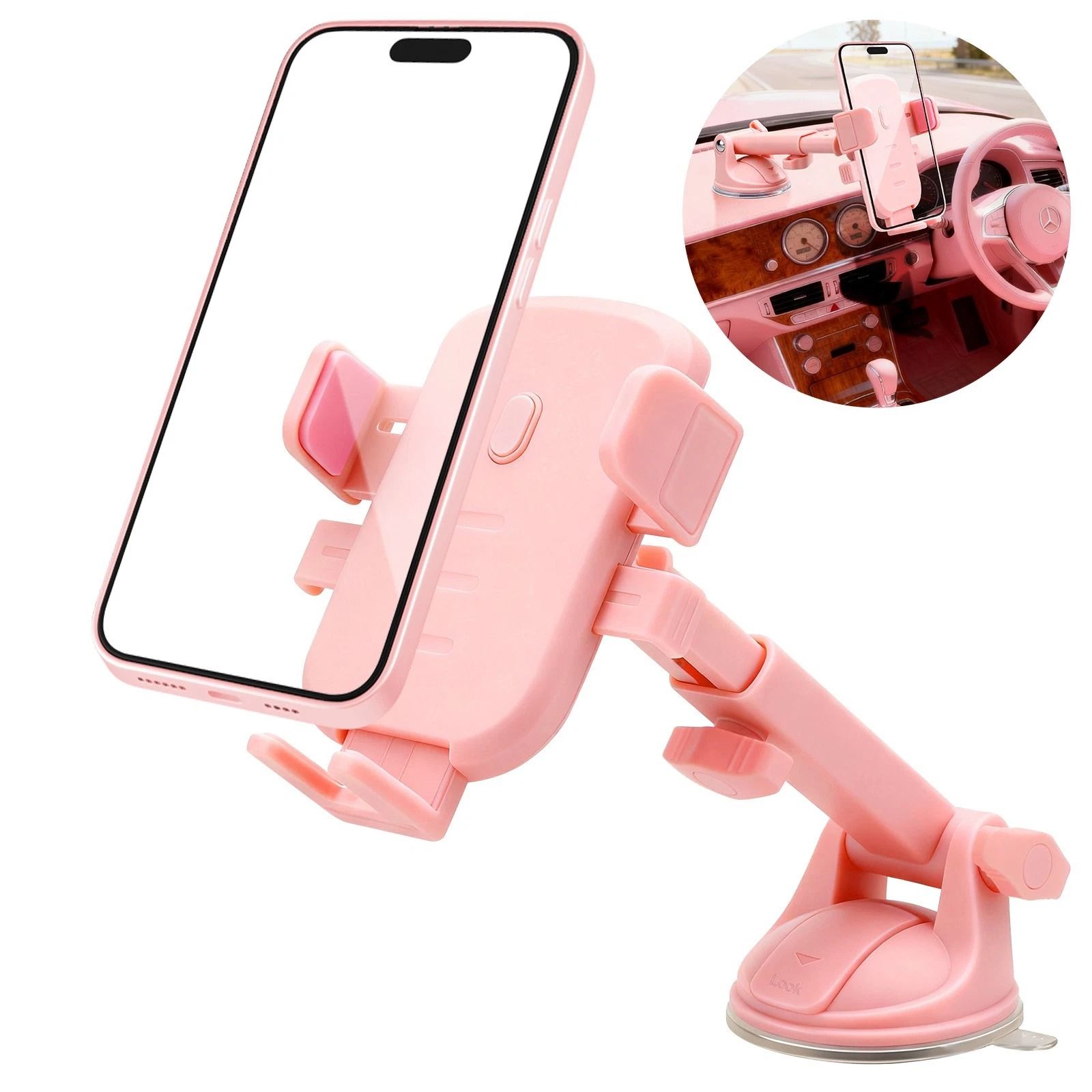 Adjustable Dashboard Car Phone Holder, Mount For IPhone, Samsung Android Smartphones In Car Adjustable Dashboard Car Phone Holder, Mount For IPhone, Samsung Android Smartphones In Car