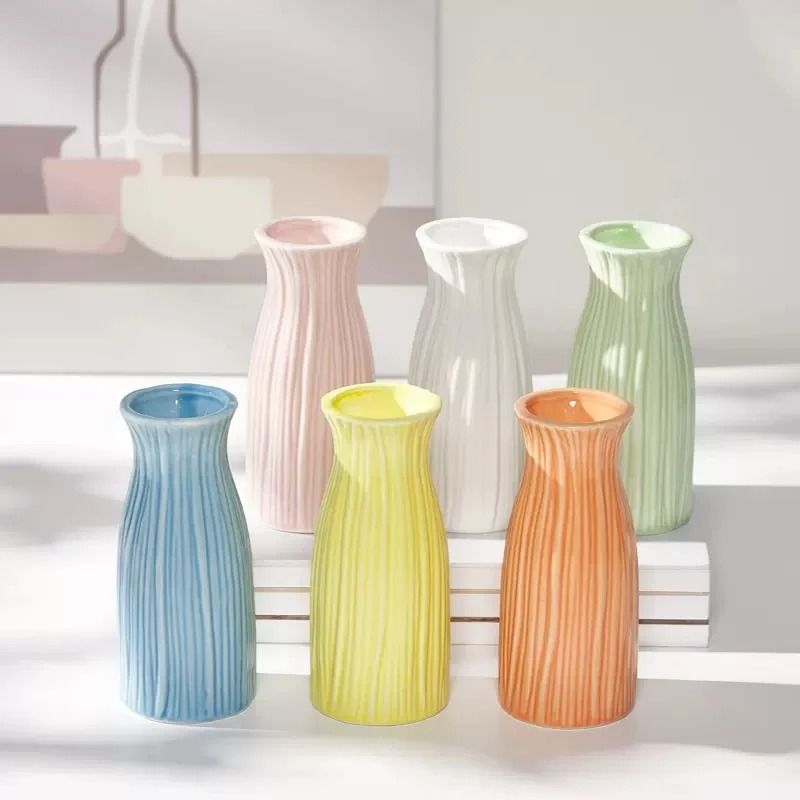 Modern Candy Color Ceramic Bud Vase For Desktop Home Decor green A
