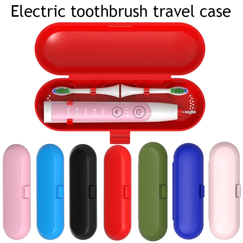 Portable Toothbrush Storage Box Organizer, Universal Electric Toothbrush Case, Protective Cover pink
