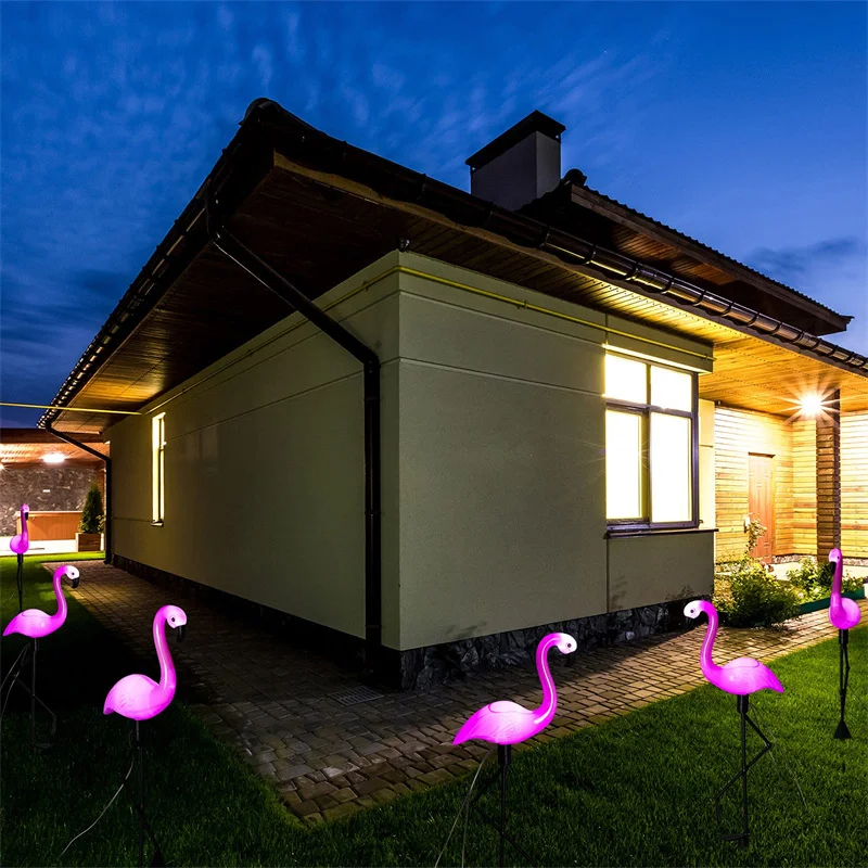 Outdoor Solar Lights Flamingo Garden Led Stake, Waterproof LED Landscape Ground Lamp For Pathway, Xmas Garden Decor Outdoor Solar Lights Flamingo Garden Led Stake, Waterproof LED Landscape Ground Lamp For Pathway, Xmas Garden Decor