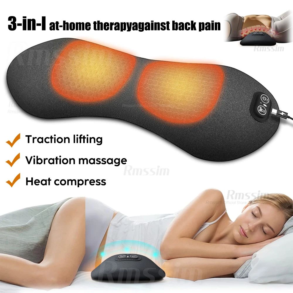 3 in 1 Heated Lumbar Support Pillow With Adjustable Height And Vibration For Waist And Lower Back Relief 3 in 1 Heated Lumbar Support Pillow With Adjustable Height And Vibration For Waist And Lower Back Relief
