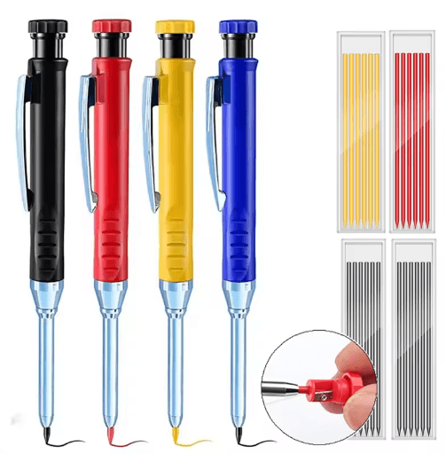 2.8mm Carpenter Mechanical Pencil Set Long Head Ma...