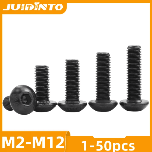 JUIDINTO 12.9 Grade Hex Socket Button Head Screws For MTB & Mechanical Projects m6 10pcs 60mm