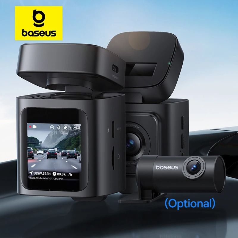 Baseus VD1 3K Dash Cam Front And Rear With GPS And 24H Parking Monitor front & Rear none