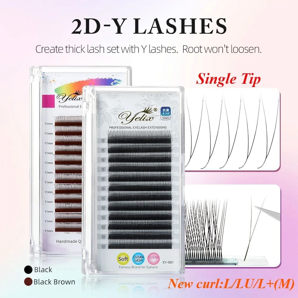Ultra Thin Velvet Y Geometric Lash Series black 0.35 In d