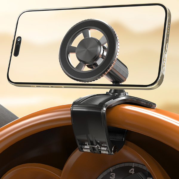 Car Phone Holder, Magnetic Rotation Dashboard Clip, Strong Compression Clamp For Smartphones Car Phone Holder, Magnetic Rotation Dashboard Clip, Strong Compression Clamp For Smartphones