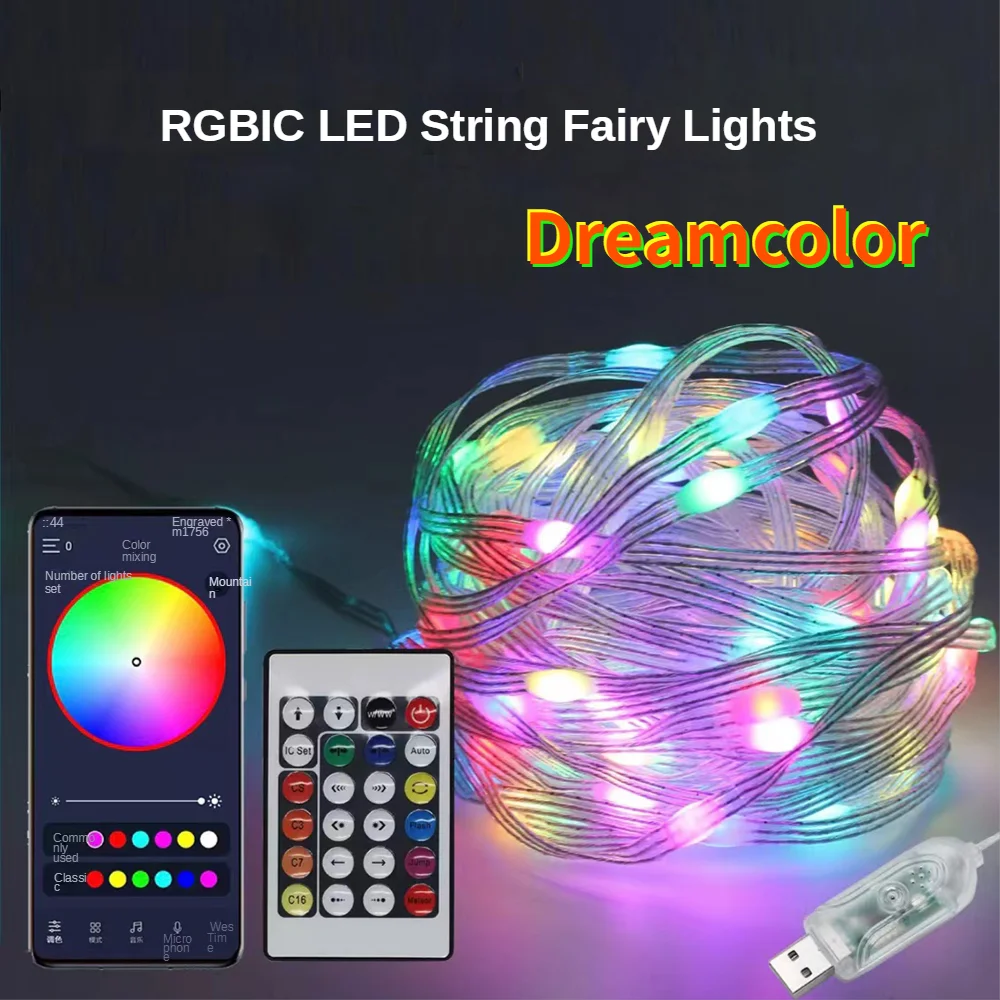 LED String Lights Addressable Dream Color For Party & Wedding Decoration 5m50led