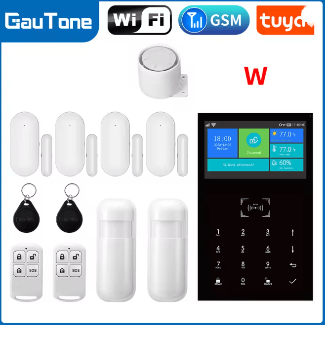 PG109 Smart Home Security Alarm System WIFI GSM With Touch Screen And App Control g us Plug