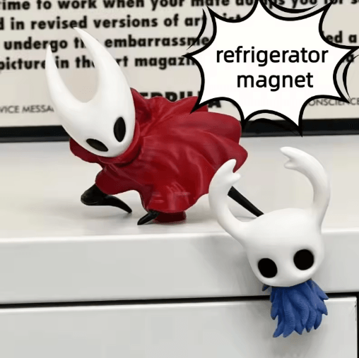 Hornet Knight Hollow Knight 3D Printed Fridge Magnet Cartoon Decor a2 1pc Blue