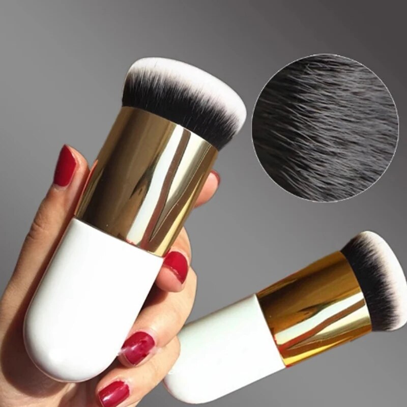Professional Mushroom Foundation Brush, Large & Small BB Cream Makeup Applicator white Gold