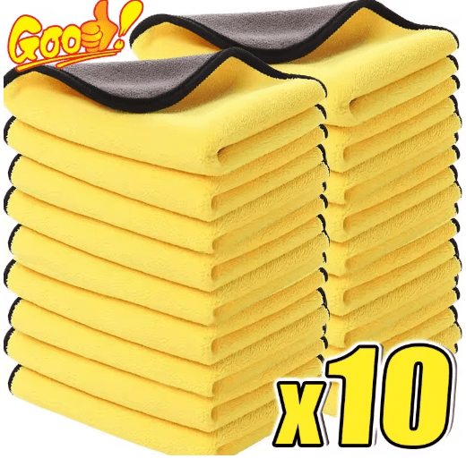 Professional Microfiber Car Cleaning Towels Ultra Absorbent Detailing & Drying Cloths (10 1 Pcs) 30x60cm 10pcs