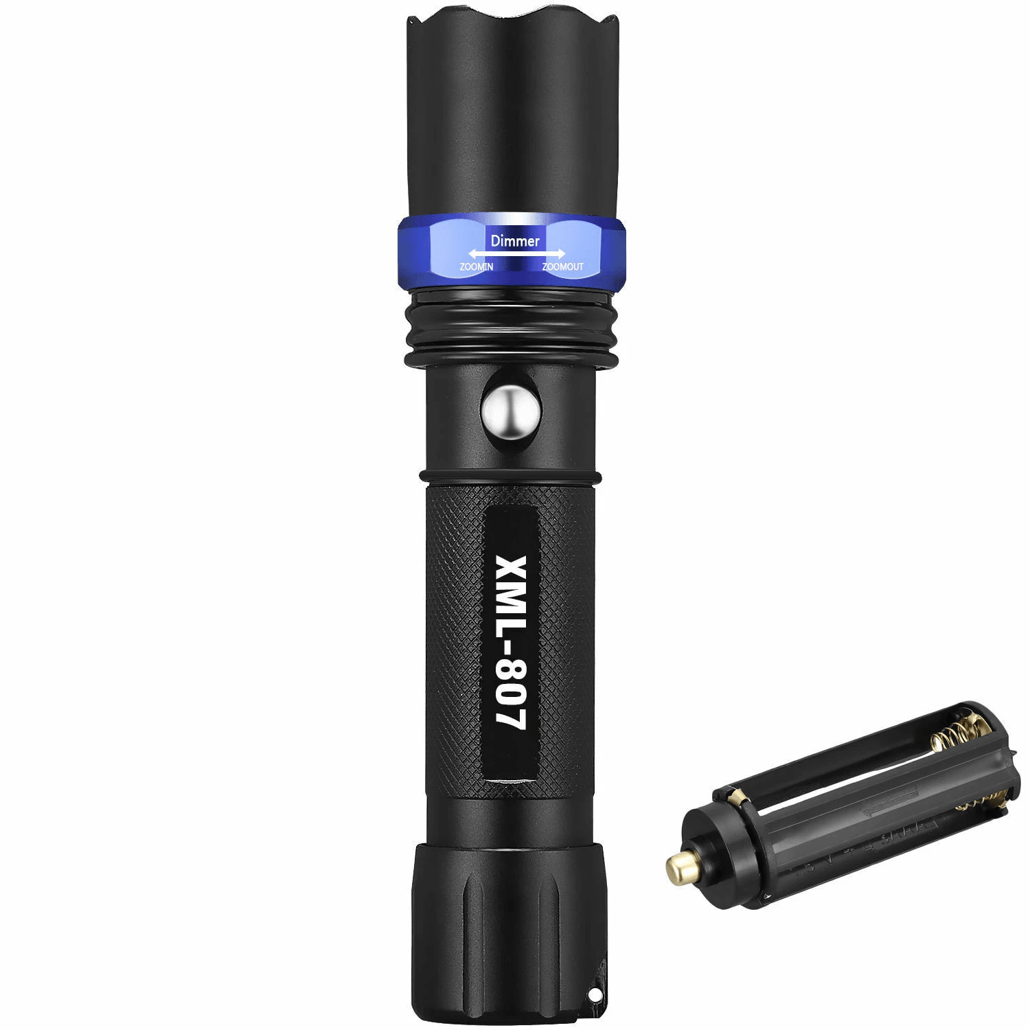 High Powered Tactical Flashlight, 5 Modes Zoomable, Aluminum, Durable LED Flashlight For Outdoor Activities High Powered Tactical Flashlight, 5 Modes Zoomable, Aluminum, Durable LED Flashlight For Outdoor Activities