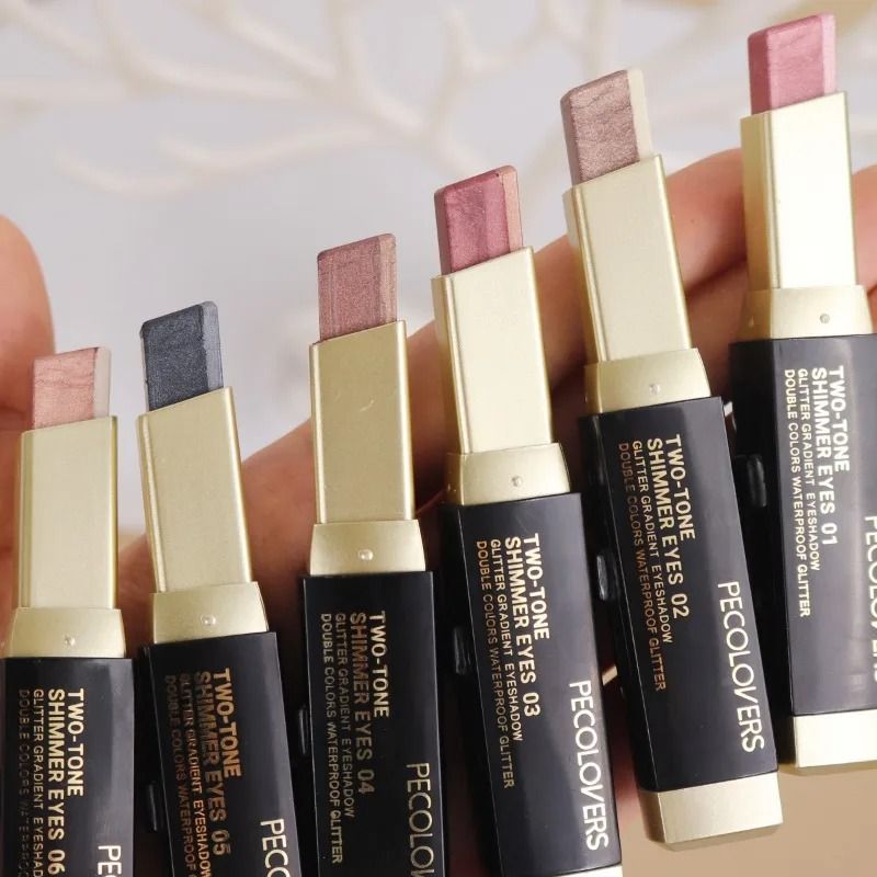 Dual Tone Pearlescent Eyeshadow Stick Waterproof Long Lasting 02