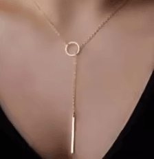 Fashion Simple Metal Round Necklace Elegant Ladies Minimalist Jewelry For Everyday Wear steel Color